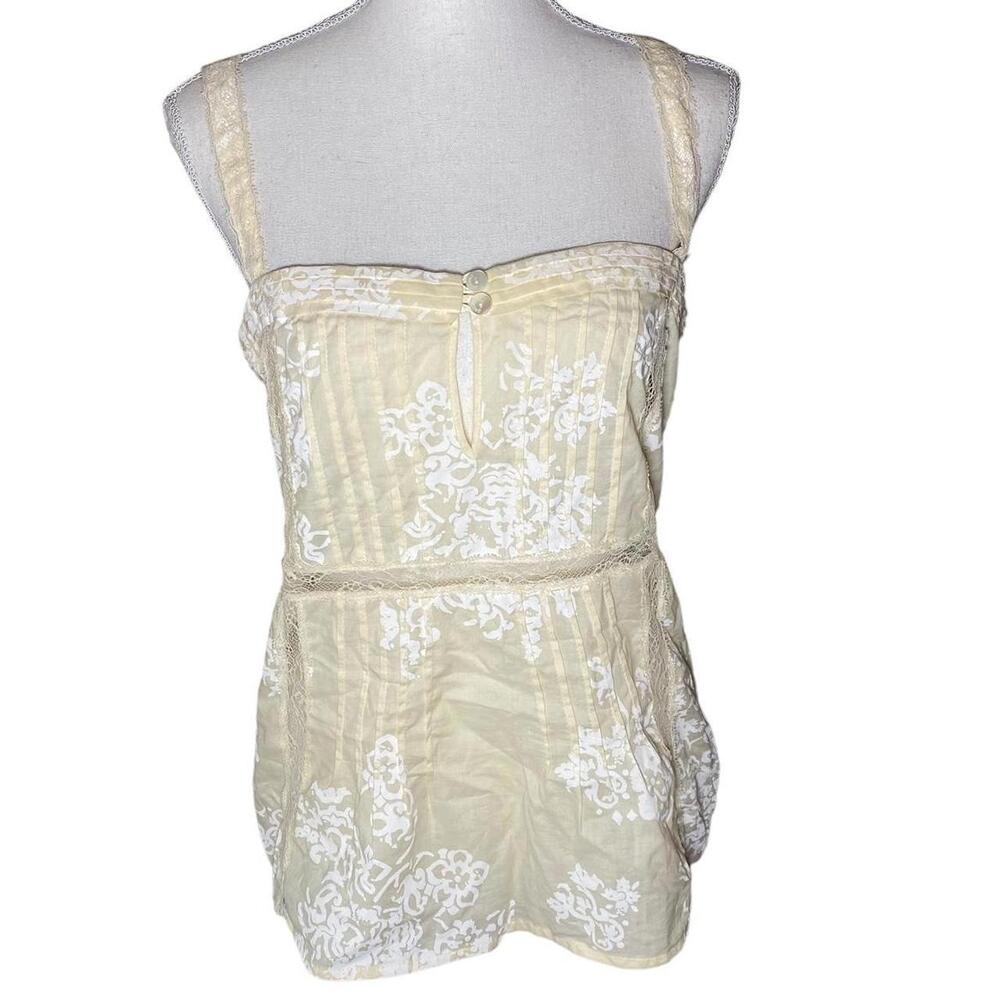 Vintage John Galliano Women's Cream Blouse, sz 28/42/6